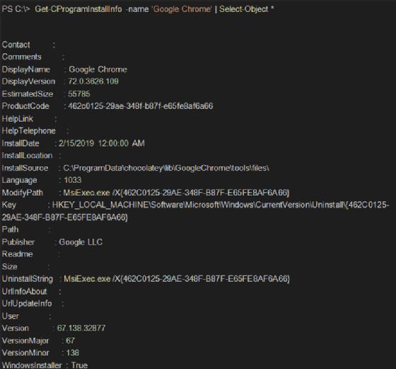 Get-CProgramInstallInfo