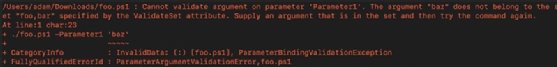 Parameter1 value error