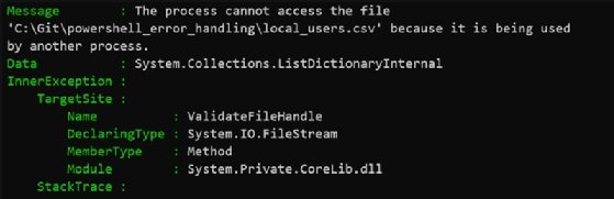 ErrorVariable parameter