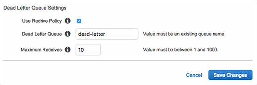 Developers can adjust settings for the Dead Letter Queue in Amazon SQS.