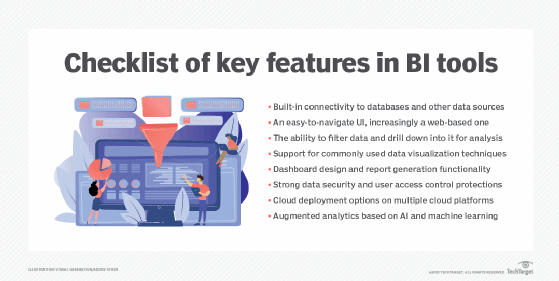 Key features in BI tools