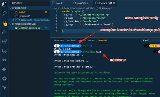 sample Terraform config