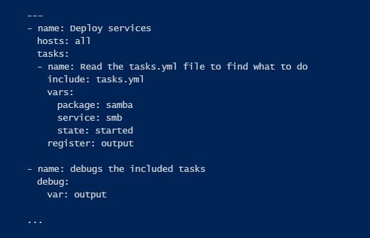 YAML file organization