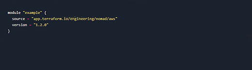 HashiCorp Terraform screenshot showing the use of modules