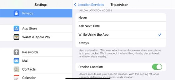 iPhone location-based services