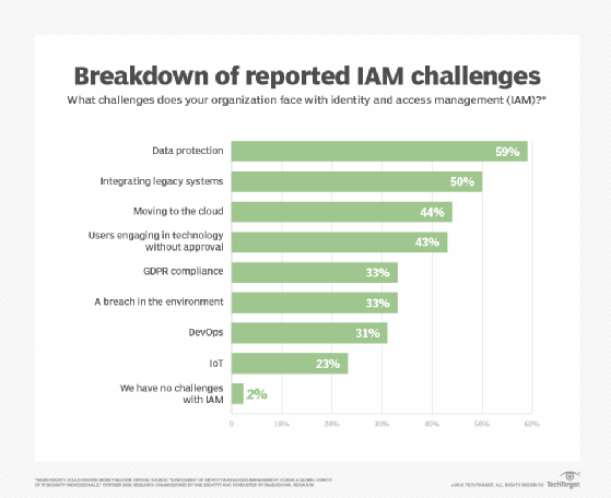 Chart of IAM challenges