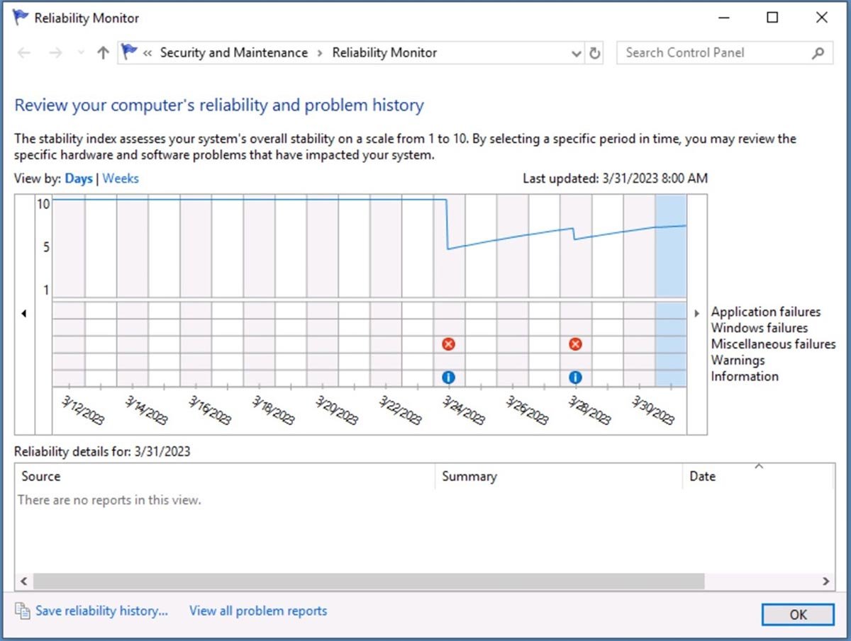 How to use Reliability Monitor to manage servers | TechTarget