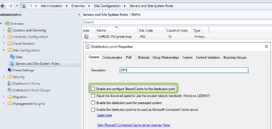 BranchCache peer caching feature