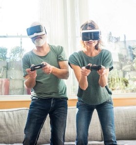 Photo of people using VR headsets