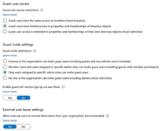 Microsoft 365 guest settings