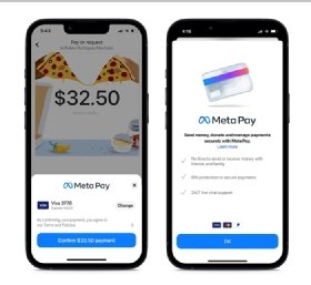 Screen shot of the Meta Pay digital wallet