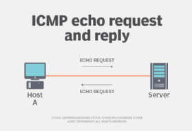 A diagram showing an ICMP Type 8 Echo message.