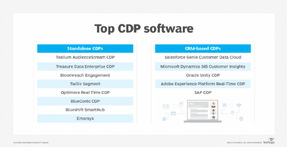 A list of the top standalone and CRM-based CDPs.