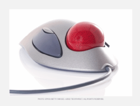 Photo of a mouse with trackball