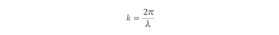 Angular wave number mathematical formula.