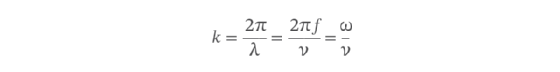 Simplified angular wave number mathematical formula.