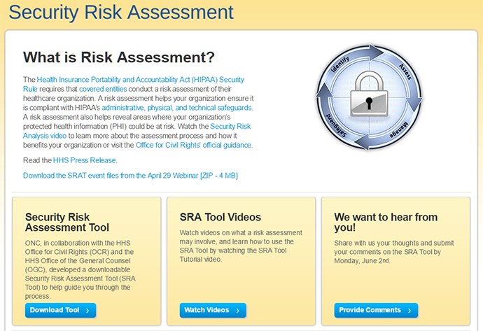 ONC Security Risk Assessment tool