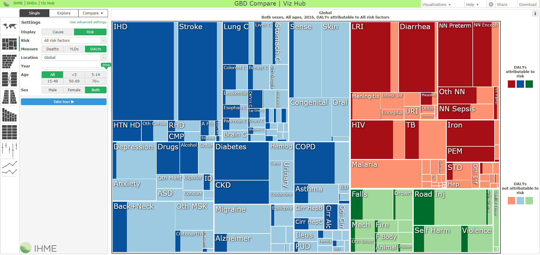 International risk factors for common conditions